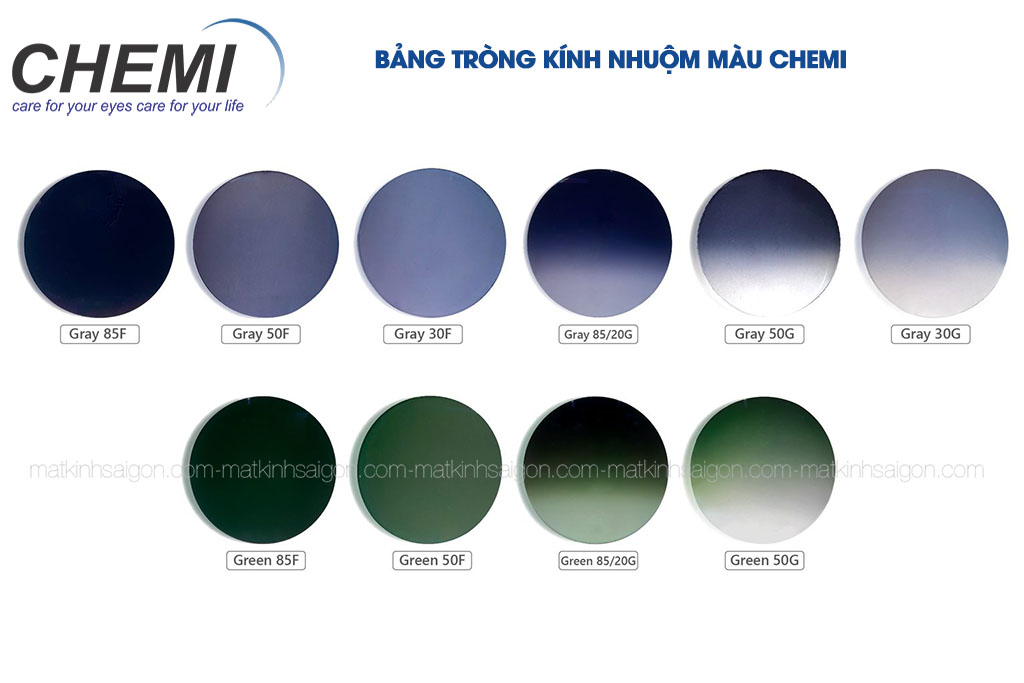 Tròng Kính Mát Có Độ 1.60 Chemi Tinting U2 - Hình 3