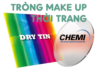 Tròng kính cận màu thời trang Chemi Dry Tin