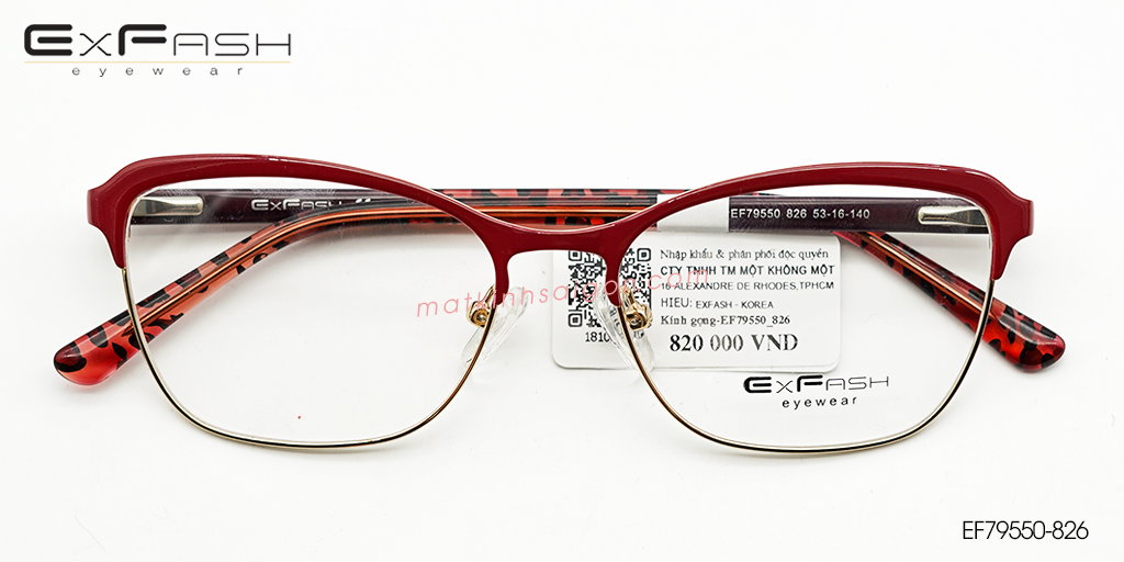 Gọng Kính Hợp Kim Exfash EF79550-826 - Hover