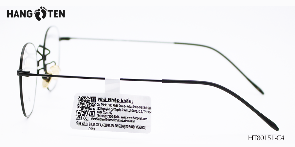 Gọng Kính Hợp Kim HangTen HT80151 C4 - Hình 5
