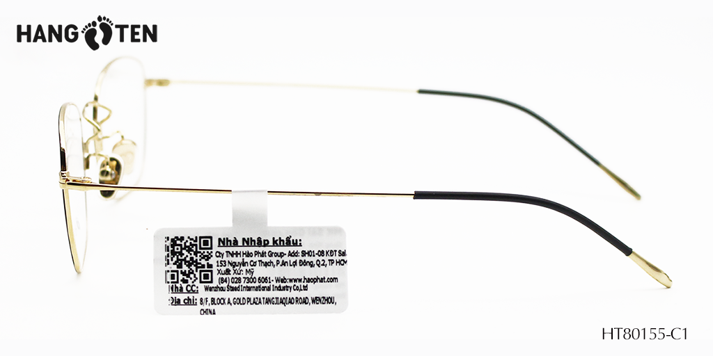 Gọng Kính Hợp Kim HangTen HT80155 C1 - Hình 5