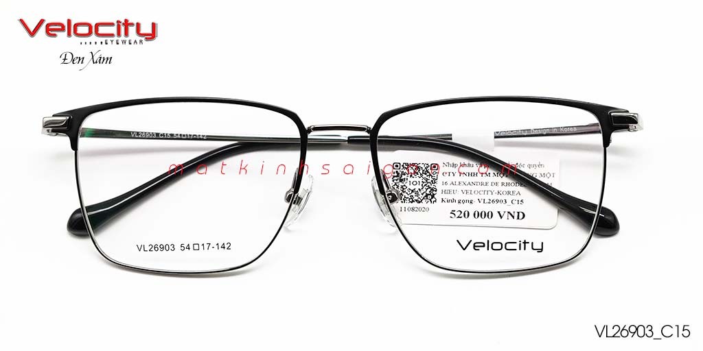 GỌNG KÍNH HỢP KIM VELOCITY VL26903_C15 - Hover