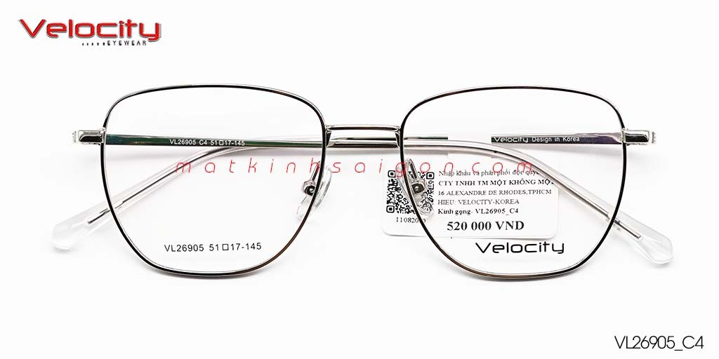 GỌNG KÍNH HỢP KIM VELOCITY VL26905_C4 - Hover