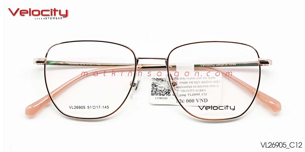 GỌNG KÍNH HỢP KIM VELOCITY VL26905_C12 - Hover