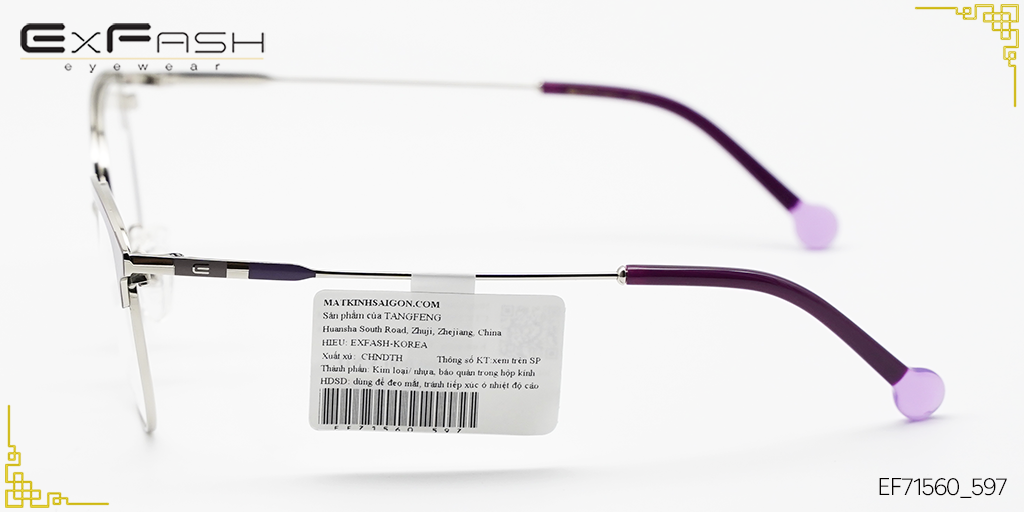 Gọng Kính Hợp Kim Exfash EF71560_597 - Hình 6