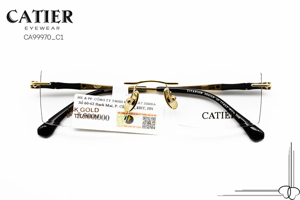 Gọng Kính Titanium Catier CA99970 C1 - Hover