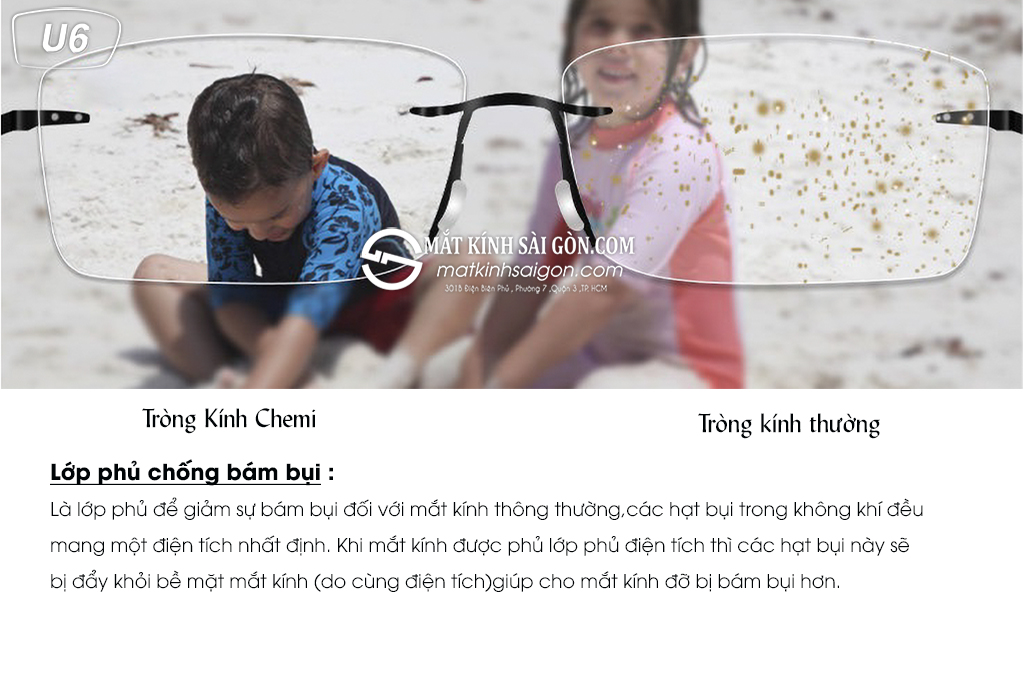 Tròng Kính 1.56 Chemi U6 BLUE LIGHT CUT - Hình 9