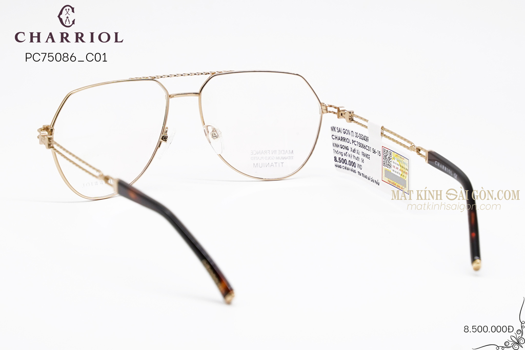 GỌNG KÍNH CHARRIOL PC75086 C01 - Hình 3