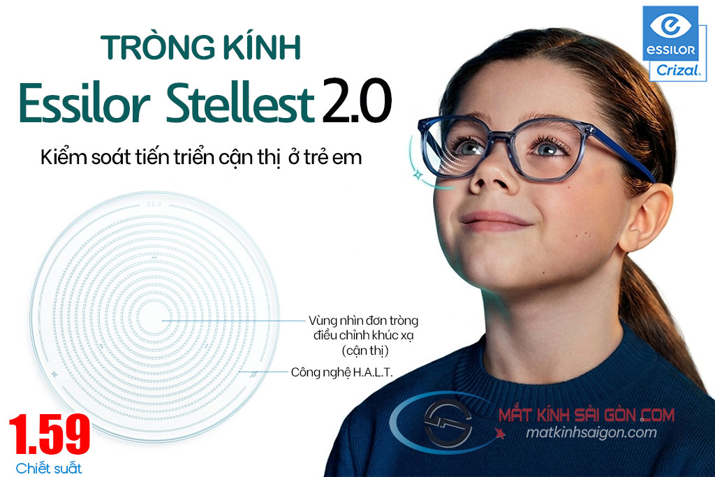 TRÒNG KÍNH KIỂM SOÁT CẬN THỊ ESSILOR STELLEST 2.0