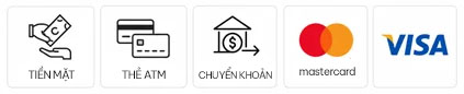 Tiền mặt, Thẻ ATM, Chuyển khoản, Mastercard, Visa